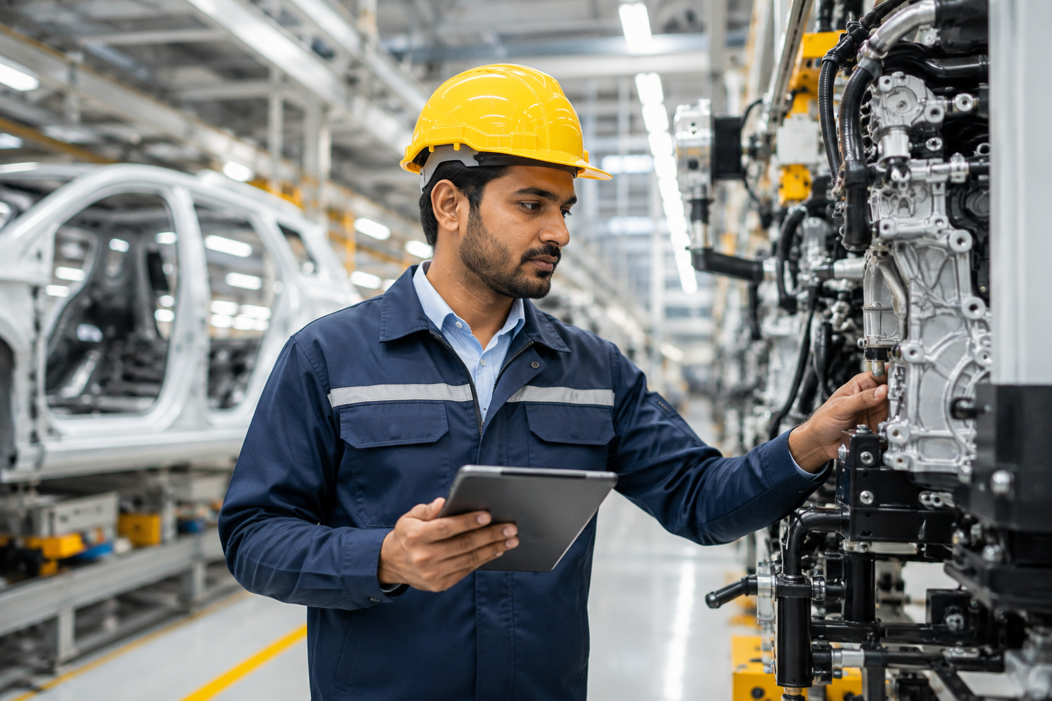 Industrial plant mass staffing assembly line